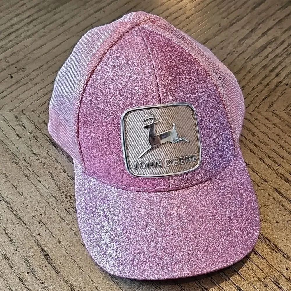 Toddler John Deere glitter sparkley hat NWOT